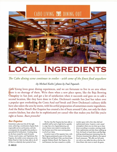 LOCAL INGREDIENTS by CABO LIVING Magazine